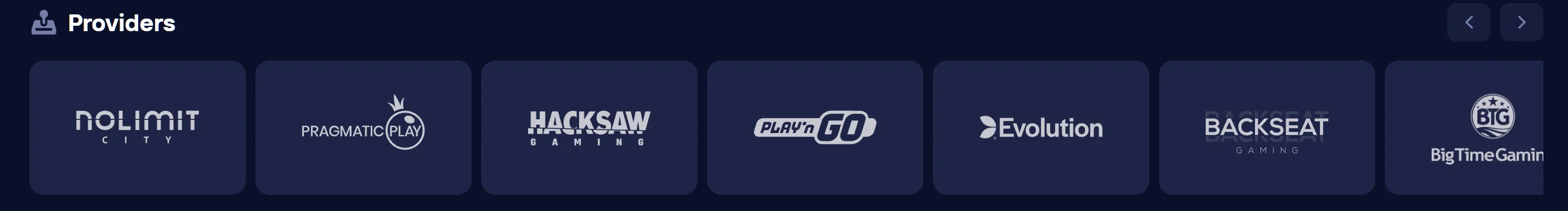 Fournisseurs de jeux Duel Casino - Pragmatic Play, Hacksaw Gaming, Evolution