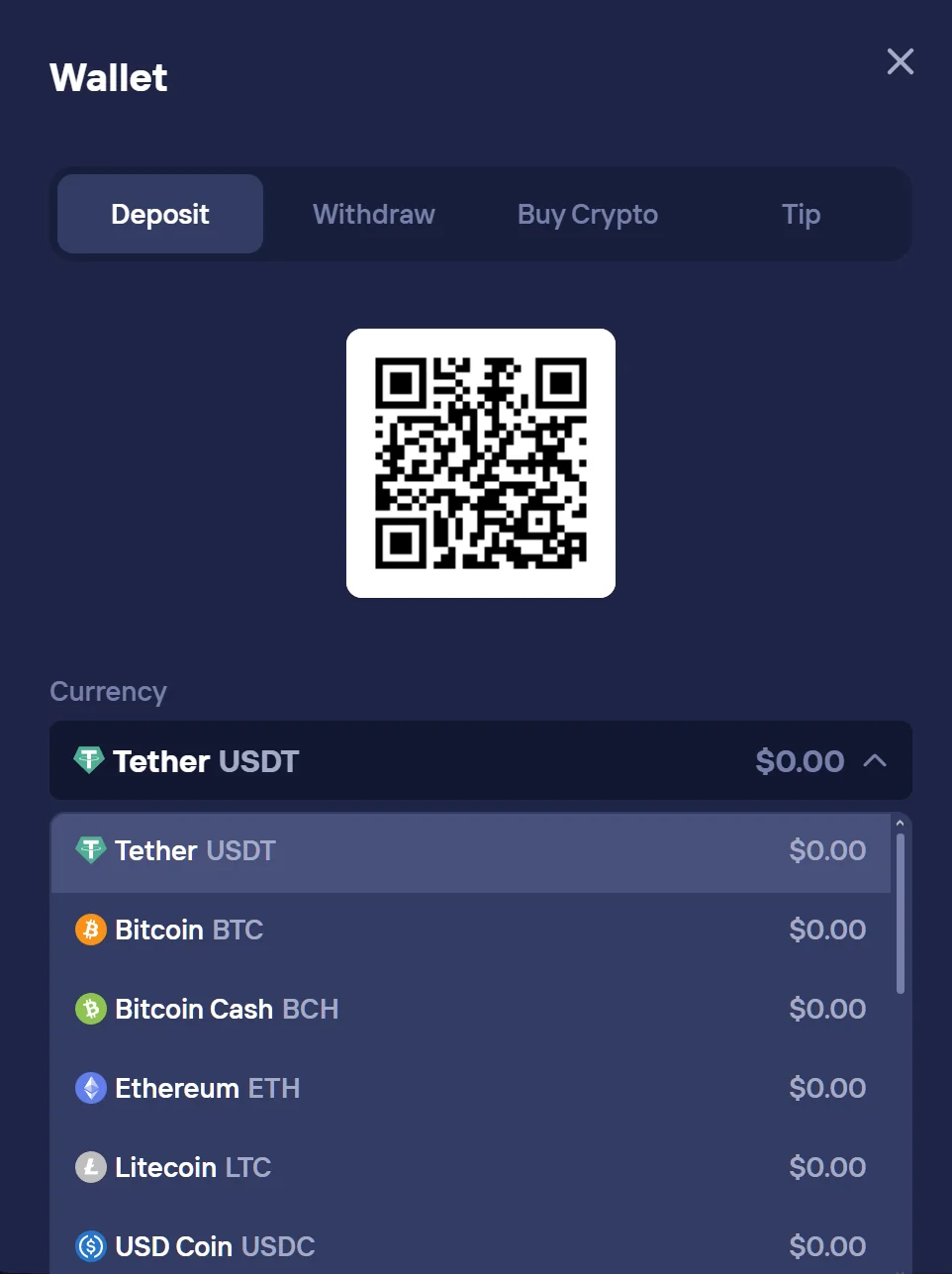 Crypto Deposit Wallet
